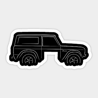 1966-1977 Ford Bronco - profile stencil, white Sticker